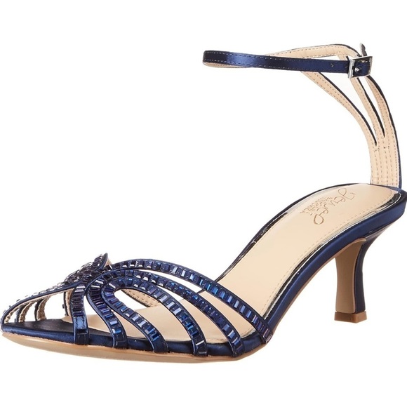 Jewel Badgley Mischka Ocean Kitten Heel Embellished Sandal - Picture 2 of 9